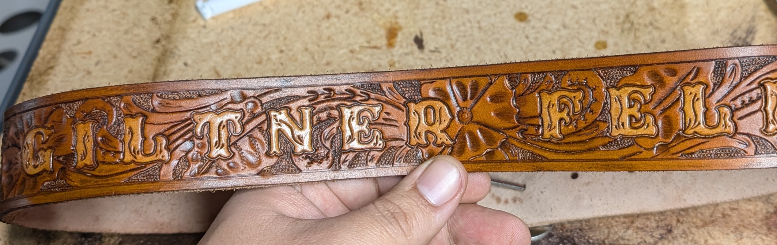 Customer photo of western belt